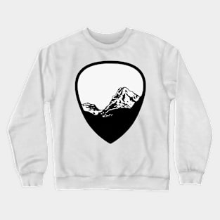 Guitar pick with mountains Crewneck Sweatshirt